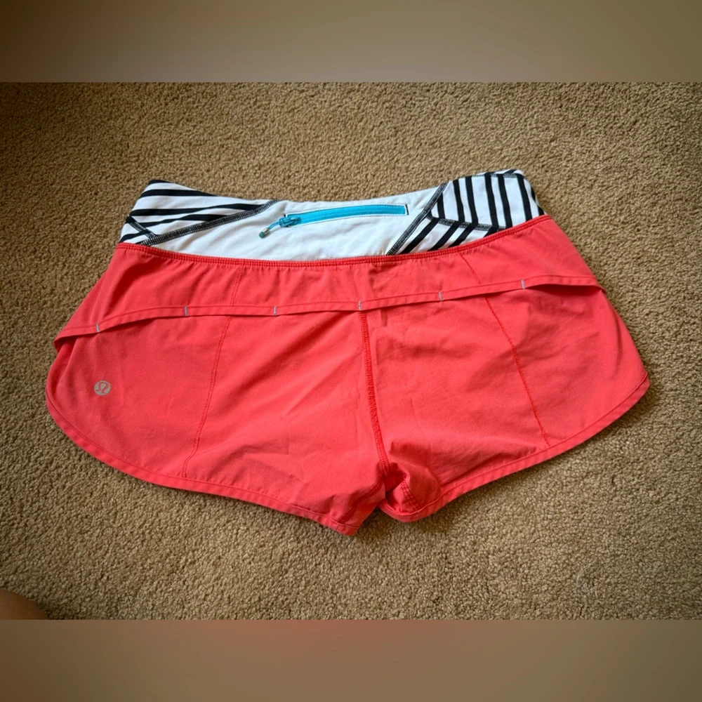 Women's Coral Athletic Shorts - Picture 2 of 2